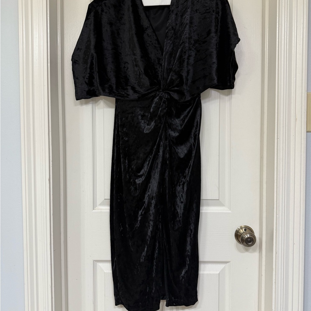 Elegant Black Velvet Dress